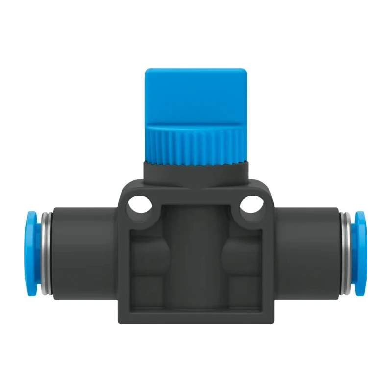 Festo HE Series Pneumatic Manual Control Valve, Aluminium Lever, Brass Ball Housing, Male/Female Inlet and HE-2-QS-12