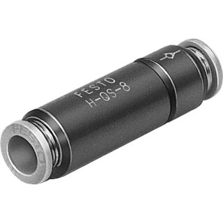 Festo Tube Series Non-Return Check Valve Brass, Female Tube 8 mm Inlet and Outlet, 10 bar Operating Pressure H-QS-8