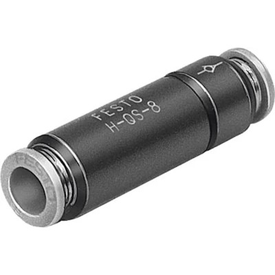 Festo Tube Series Non-Return Check Valve Brass, Female Tube 8 mm Inlet and Outlet, 10 bar Operating Pressure H-QS-8