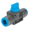 Festo Pneumatic Manual Control Valve HE-3-QS Series, Inlet Male/Female, Outlet Male/Female, 10 bar, 0 to 60°C HE-3-QS-10
