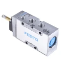 Festo Pneumatic Solenoid Valve 5/2 Way Monostable Electric G Threaded 1/4 in Port Size 10 bar Maximum Pressure MFH-5-1/4-B