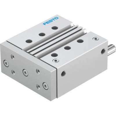 Festo Pneumatic Guided Cylinder 63mm Bore 100mm Stroke Double Acting Through Hole Mount DFM-63-100-P-A-KF