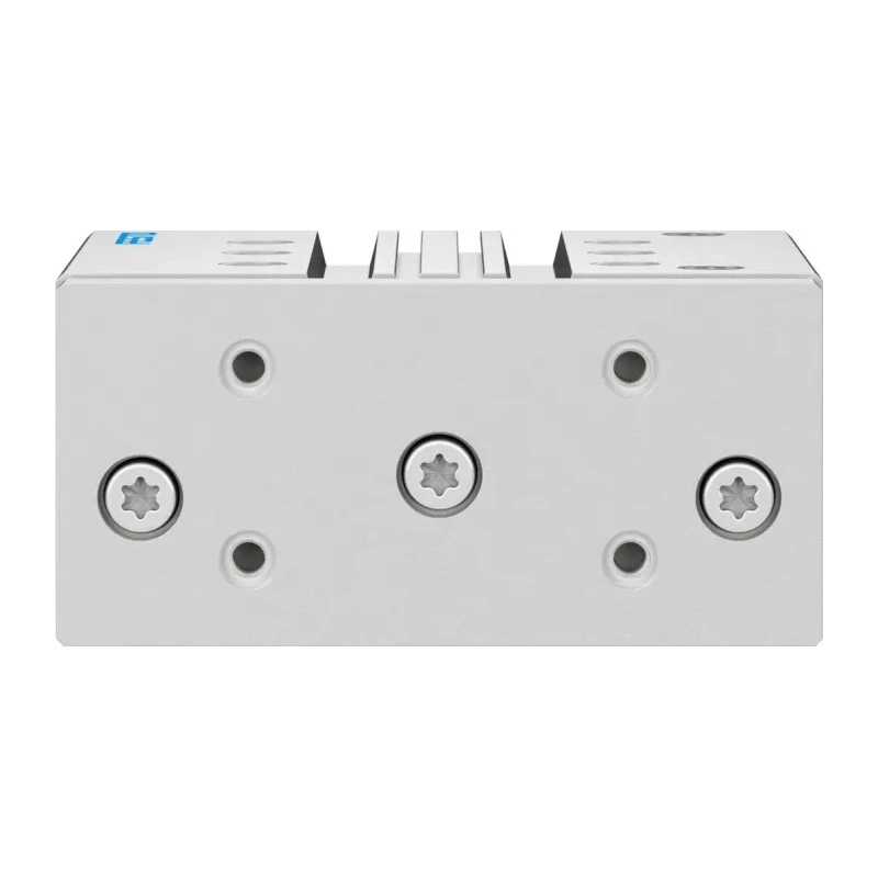 Festo Pneumatic Guided Cylinder 63mm Bore 100mm Stroke Double Acting Through Hole Mount DFM-63-100-P-A-KF