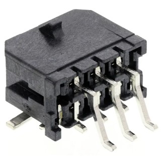 Molex Micro-Fit 3.0 Series Right Angle Surface PCB Header 6 Contact 3 mm Pitch 2 Row Shrouded 43045-0609