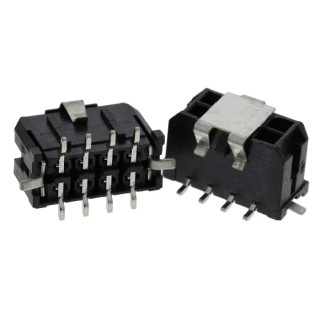 Molex Micro-Fit 3.0 Series Straight Surface PCB Header, 8 Contact(s), 3 mm Pitch, 2 Row, Shrouded 43045-0818