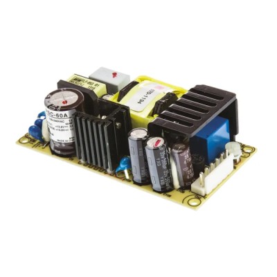 MEAN WELL Switching Power Supply 2 Output 13.8V DC, 59W, Chassis Mount PSC-60A