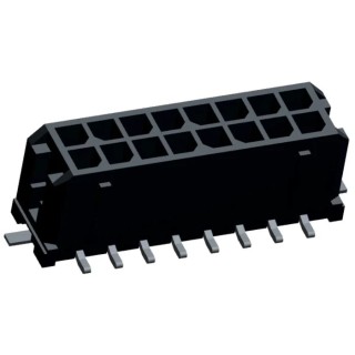 Molex Micro-Fit 3.0 Series Straight Surface PCB Header 16 Contacts 3 mm Pitch 2 Row Shrouded 43045-1618