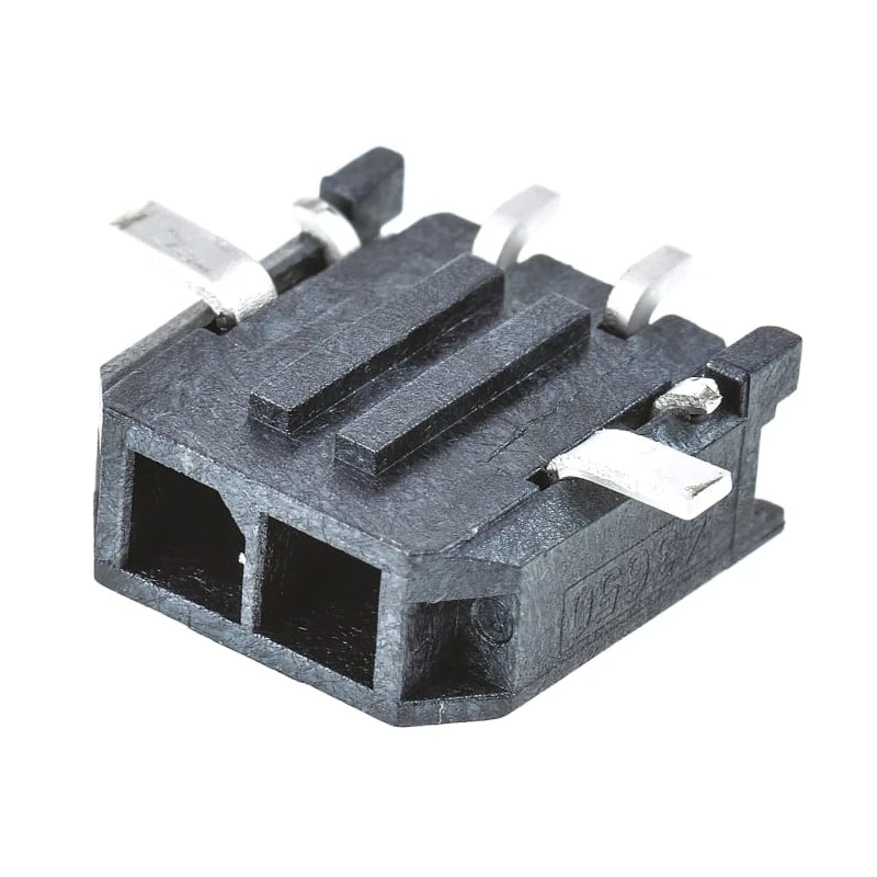 Molex Micro-Fit 3.0 Series Right Angle Surface PCB Header 2 Contact, 3 mm Pitch, 1 Row, Shrouded 43650-0214