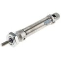 Festo Aluminium Body Double Acting Pneumatic Cylinder 16mm Bore, 30mm Stroke, Through Hole Mount, Elastomer DSNU-16-30-P-A