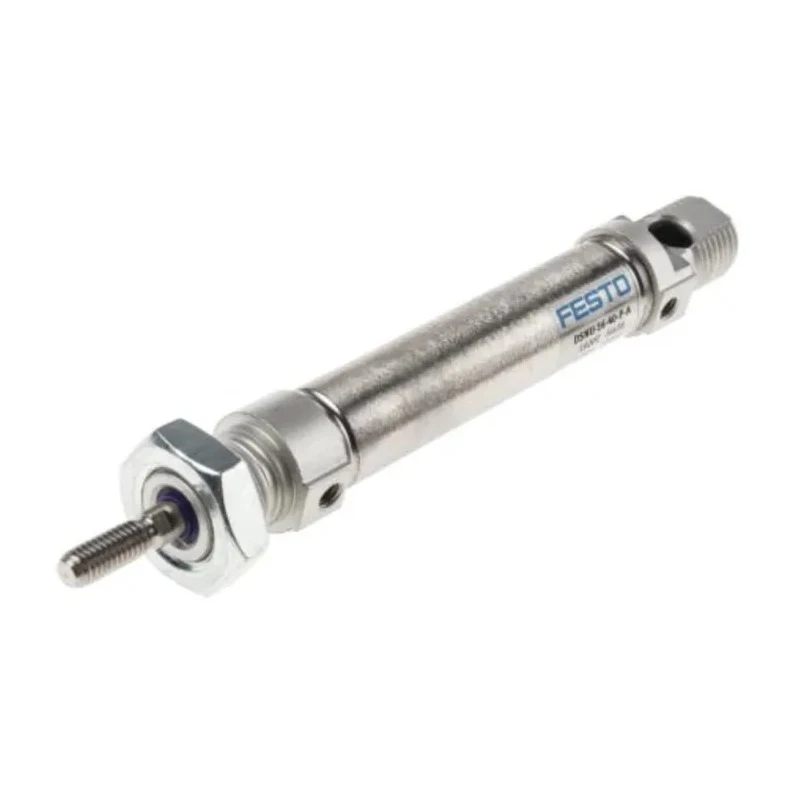 Festo Aluminium Body Double Acting Pneumatic Cylinder 16mm Bore, 30mm Stroke, Through Hole Mount, Elastomer DSNU-16-30-P-A