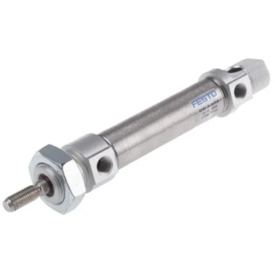 Festo Pneumatic Cylinder 20 mm Bore, 60 mm Stroke, Double Acting, Through Hole Mount, Aluminium Body DSNU-20-60-PPS-A