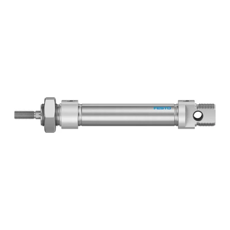 Festo Pneumatic Cylinder 20 mm Bore, 60 mm Stroke, Double Acting, Through Hole Mount, Aluminium Body DSNU-20-60-PPS-A