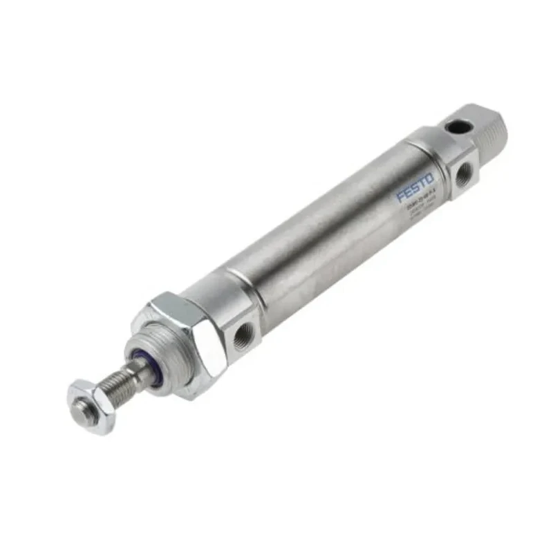 Festo Pneumatic Cylinder, Aluminium Body, Double Acting, Through Hole Mount, 25 mm Bore, 70 mm Stroke DSNU-25-70-P-A