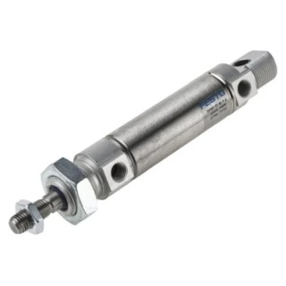 Festo 35 mm Pneumatic Cylinder Double Acting Aluminium Body Through Hole Mount DSNU-25-35-PPV-A