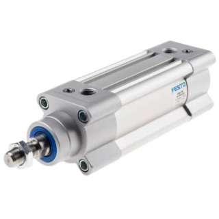Festo Pneumatic Piston Rod Cylinder 40mm Bore, 60mm Stroke, Double Acting Aluminium Body DSBC-40-60-PPSA-N3
