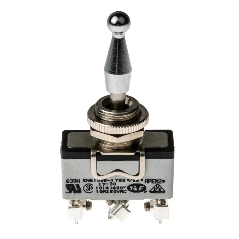 APEM Panel Mount Toggle Switch On-Off-On SPDT Screw Terminal 15A 250V AC 639H/X2330
