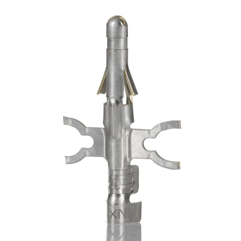Molex 1380 Series Male Crimp Terminal, Brass Body, 22 AWG Min to 18 AWG Max Wire Size, Tin Plating, Crimp 02-09-2116