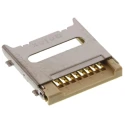 Molex 8 Way Right Angle Hinged MicroSD Memory Card Connector, Solder 500901-0801