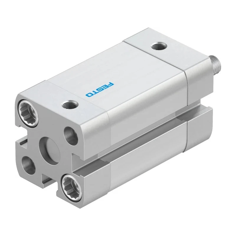 Festo Pneumatic Cylinder ADN Series Double Acting 16mm Bore 20mm Stroke Through Hole Mount Aluminium Body ADN-16-20-A-P-A