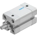 Festo Pneumatic Cylinder ADN Series Double Acting 16mm Bore, 15mm Stroke, Aluminium Body, Flexible Cushioning ADN-16-15-A-P-A