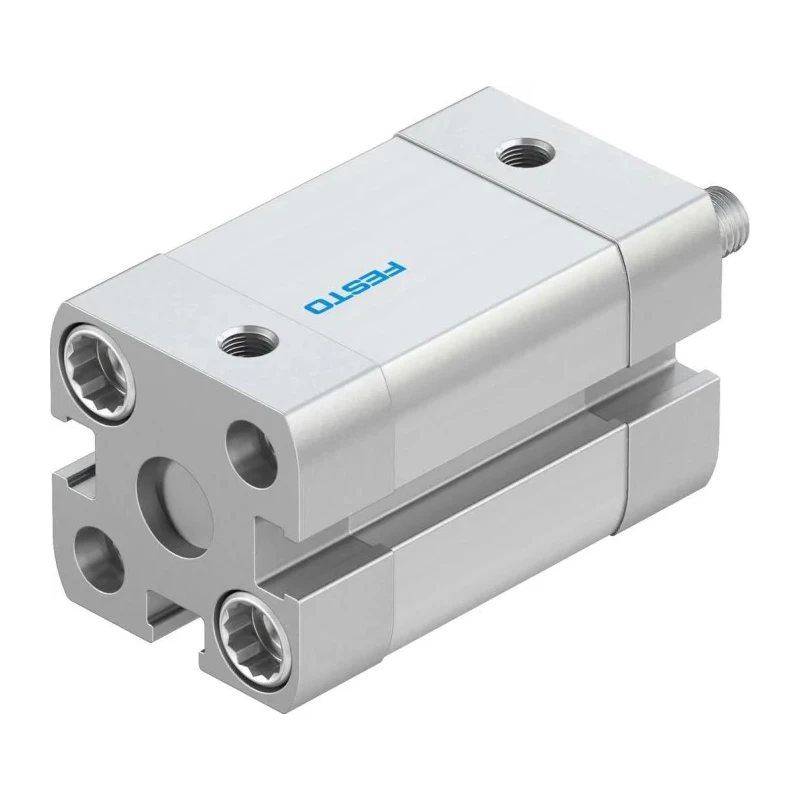 Festo Pneumatic Cylinder ADN Series Double Acting 16mm Bore, 15mm Stroke, Aluminium Body, Flexible Cushioning ADN-16-15-A-P-A