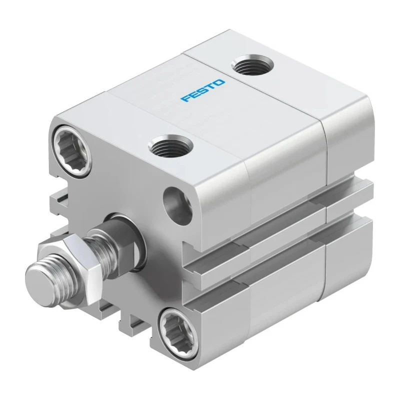 Festo Pneumatic Cylinder ADN Series Double Acting 32mm Bore 10mm Stroke Aluminium Body ADN-32-10-A-P-A