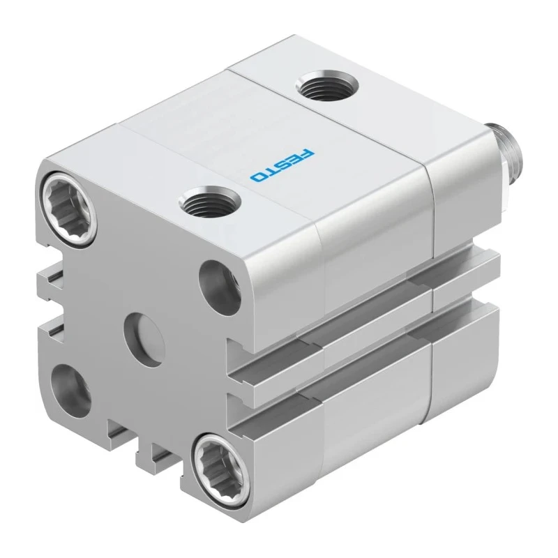 Festo Pneumatic Cylinder ADN Series Double Acting 32mm Bore 10mm Stroke Aluminium Body ADN-32-10-A-P-A