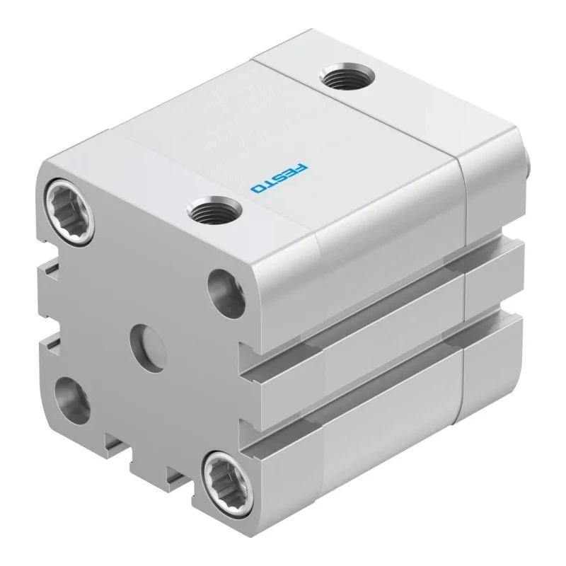 Festo Pneumatic Cylinder Aluminium Body Double Acting 40mm Bore 20mm Stroke M10x1.25 Thread ADN-40-20-A-P-A