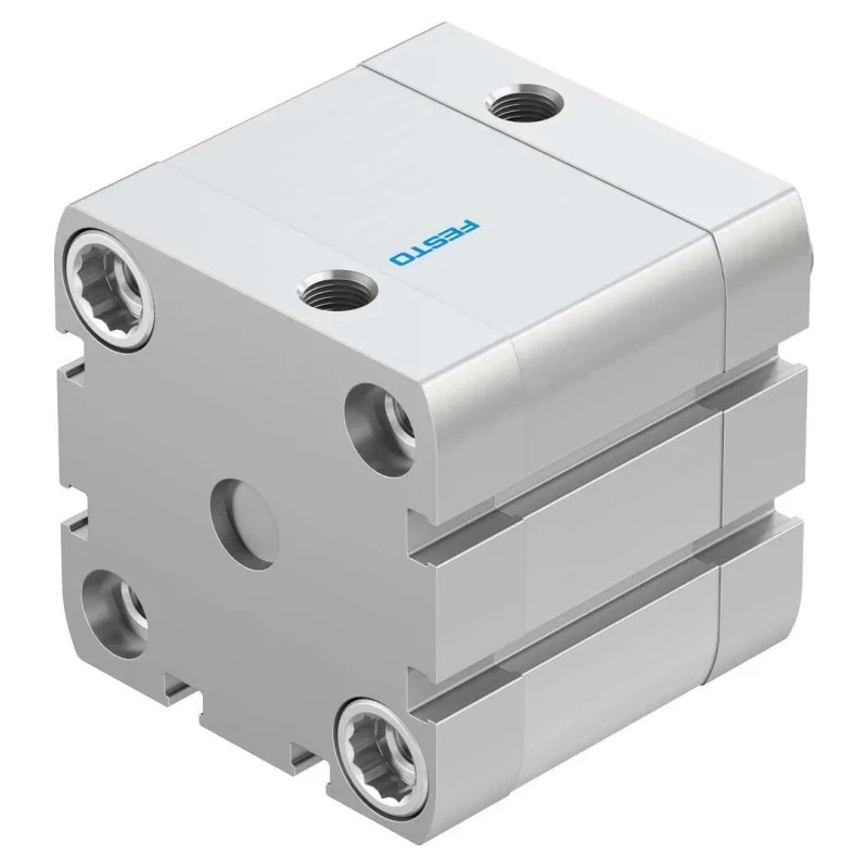 Festo Pneumatic Cylinder 50mm Bore, 20mm Stroke, Double Acting, Aluminium Body, Elastic Cushioning ADN-50-20-A-P-A
