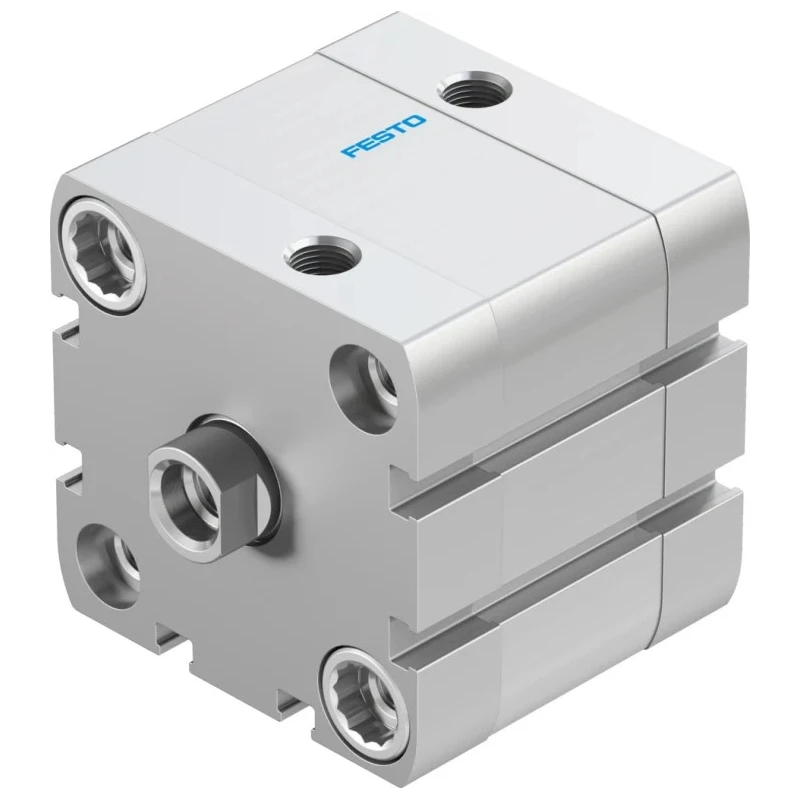 Festo Pneumatic Cylinder ADN Series Double Acting 50 mm Bore 15 mm Stroke Aluminium Body ADN-50-15-I-P-A