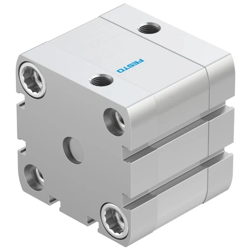 Festo Pneumatic Cylinder ADN Series Double Acting 50 mm Bore 15 mm Stroke Aluminium Body ADN-50-15-I-P-A