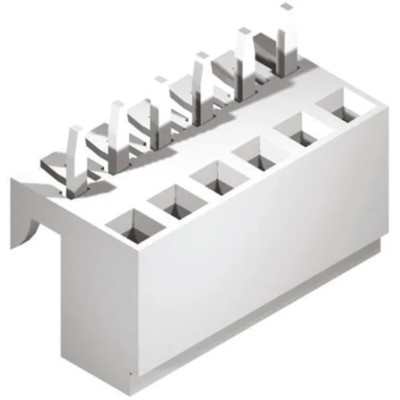 Molex KK 254 Series Straight Through Hole PCB Socket 4-Contact 1 Row 2.54 mm Pitch Solder 22-14-2044