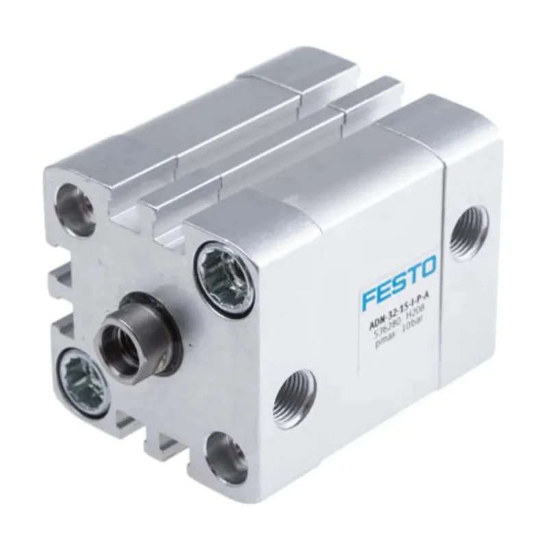 Festo Pneumatic Cylinder ADN Series 50mm Bore, 20mm Stroke, Double Acting, Aluminium Body ADN-50-20-I-P-A