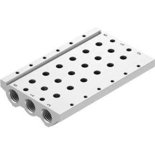 Festo VABM series 6 Station G Manifold Base with 1/4 in Port Size for VUVG-LK Series Valves VABM-L1-14S-G14-6
