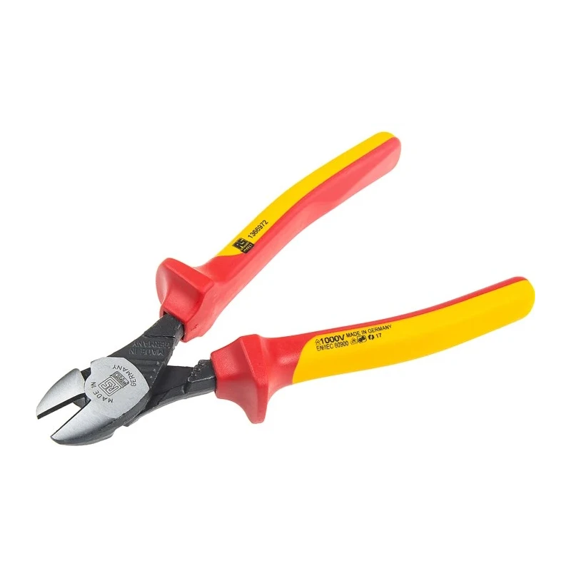 RS PRO VDE 1000V Approved Diagonal Side Cutter 180mm Steel Jaw Bi-Metal Handle 3.8mm Cutting Capacity 136-6972