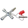 RS PRO 4-way Control Cabinet Key 136-6984, Steel Alloy, Four Key Profiles, Germany