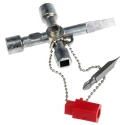 RS PRO 4-way Control Cabinet Key 136-6984, Steel Alloy, Four Key Profiles, Germany