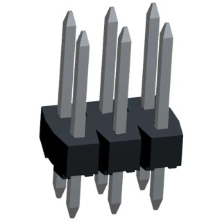 Molex C-Grid III Series Straight Through Hole Pin Header, 6 Contacts, 2.54 mm Pitch, 2 Row, Unshrouded 90131-0123