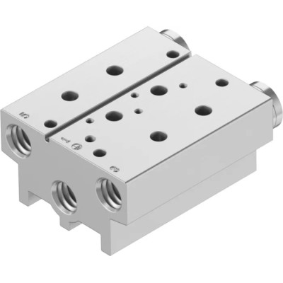 Festo VABM series 2 Station G Manifold Base with 1/4 in Port Size for 5/2 & 5/3-Way Valves VABM-B10-20S-G14-2