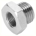 Festo Pneumatic Fitting Reducer Nipple G 1/2 Male Threaded to G 3/8 Female Nickel Plated Brass NPFC-R-G12-G38-MF