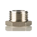 Festo Pneumatic Fitting G 1/2 Male Threaded to G 1/4 Female, Brass, Nickel Plated, Operating Pressure up NPFC-R-G12-G14-MF
