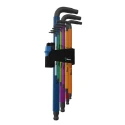 Wera 9 Piece L Metric Hex Key Set, Hex Sizes 1.5 to 10 mm, Long Arm, Steel Black Finish 05022210001