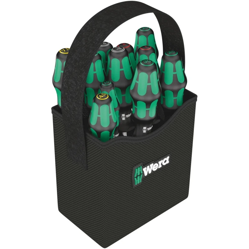 Wera Phillips, Pozidriv, Slotted, Torx Standard Screwdriver Set, 11-Piece 05004313001