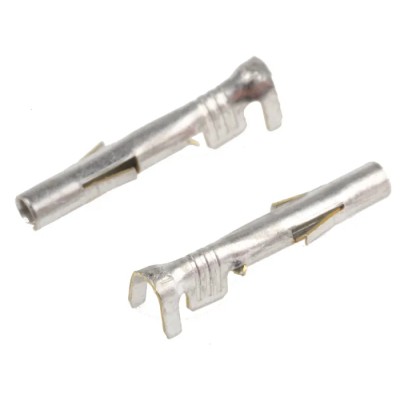 Molex 42024 Series Female Crimp Terminal, 20 AWG Min Crimp, 14 AWG Max, Brass Contact, Tin Plating, Model 02-08-1002