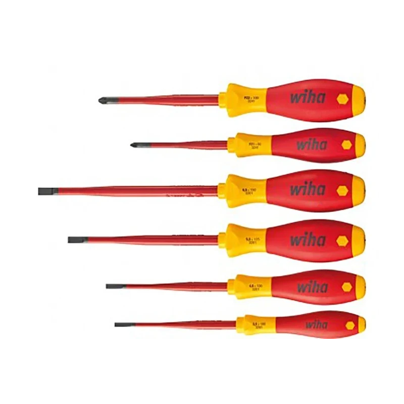 Wiha Insulated Pozidriv Screwdriver Set 6-Piece IEC 60900:2012 Certified Germany 36455