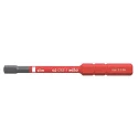 Wiha Hex Screwdriver Bit, 6 mm Drive Size, Hex 4 Tip, Chrome Molybdenum Steel, 75 mm Overall Length 37225