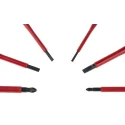 Wiha Insulated Pozidriv and Slotted Screwdriver Set, VDE SoftFinish Handle, 6-Piece 25477