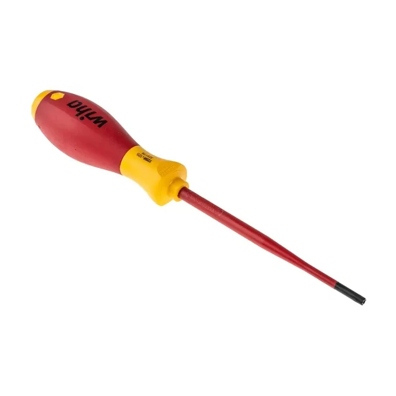 Wiha Torx Insulated Screwdriver Set, 6-Piece, SlimFix VDE, IEC 60900:2012, 1000 V Rated, Tip Sizes T10-T40 41245