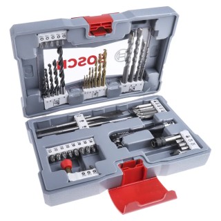 Bosch 49-Piece Twist Drill Bit Set for Masonry and Wood, 2 mm Min to 20 mm Max, Model 2608P00233