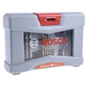 Bosch 49-Piece Twist Drill Bit Set for Masonry and Wood, 2 mm Min to 20 mm Max, Model 2608P00233